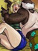 Pushing the white woman on to her back - Whiskey mirror by Illustrated interracial