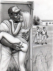 I love when my husband travels on business - Interracial art by Janus