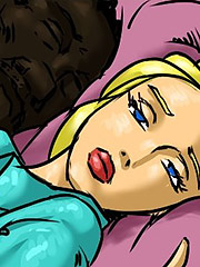 Her pussy filled with his cum - The new parishioner by Illustrated interracial