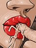 Just took his whole cock in her warm mouth - Farmers daughter by Illustrated interracial