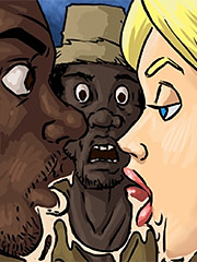 She takes hold of nigger cocks in both her tiny white hands - Manza by Illustrated interracial