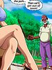 He has his eye on two sexy blondes walking with a baby carriage - Old Geezers of the Park - Beauties of crime by welcomix (tufos)