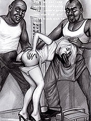 Truly filled and stretched like never before - Interracial art by Janus