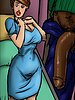 Jenny moaned as the thick cucumber entered her - Lust for the librarian by Illustrated interracial