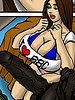 Gaged pulled his cock out once she had drained it - Flag Girls by Illustrated interracial